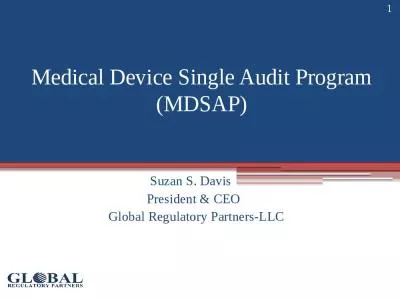 Medical Device Single Audit Program (MDSAP)