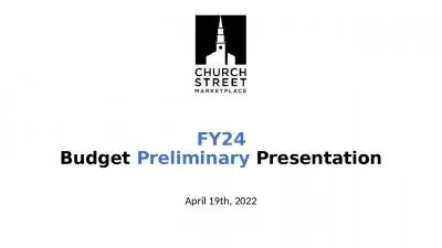 FY24 Budget Preliminary Presentation