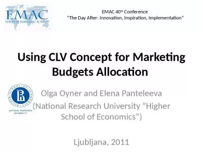 Using CLV Concept for Marketing Budgets Allocation