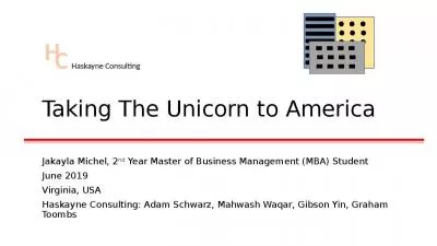 Taking The Unicorn to America