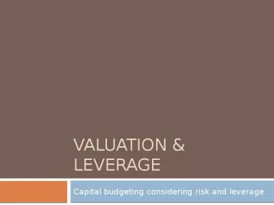 Valuation & Leverage