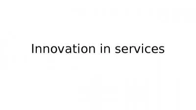 Innovation in services