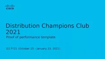 Distribution Champions Club 2021