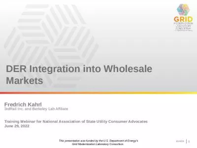 DER Integration into Wholesale Markets