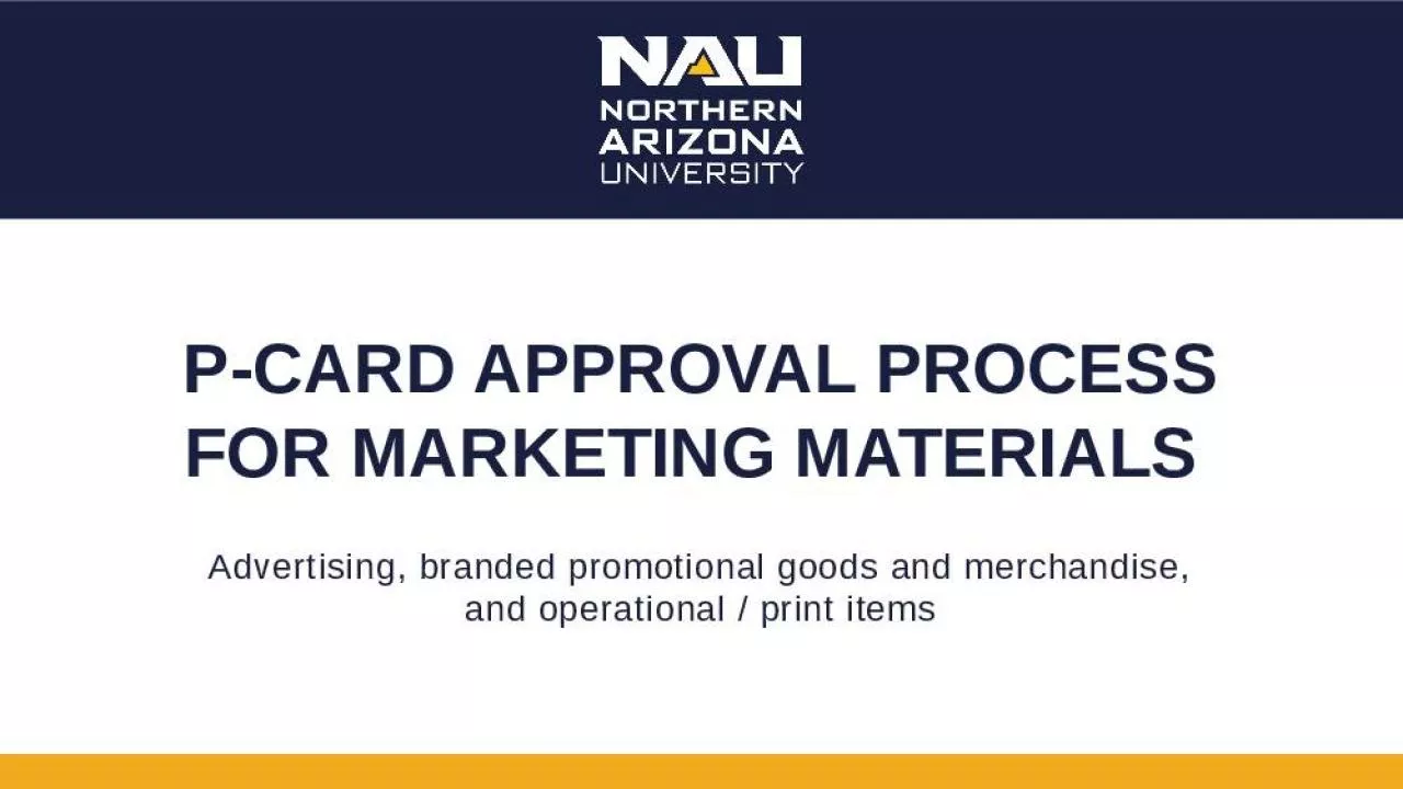 PPT-P-Card Approval Process for Marketing Materials