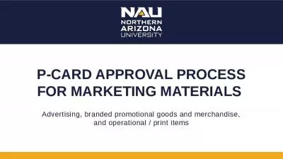 P-Card Approval Process for Marketing Materials