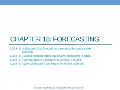 Chapter 18: Forecasting