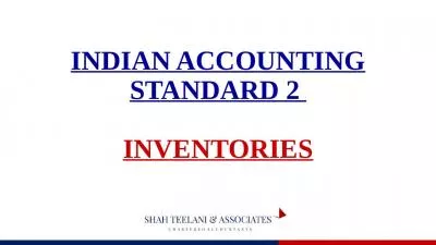 INDIAN ACCOUNTING STANDARD 2  INVENTORIES