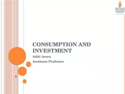 Consumption and Investment