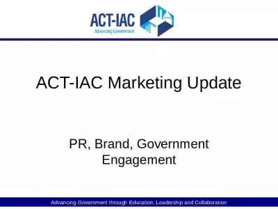 ACT-IAC Marketing Update