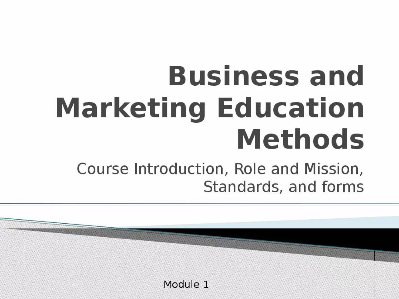 PPT-Business and Marketing Education Methods