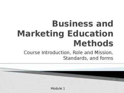 Business and Marketing Education Methods