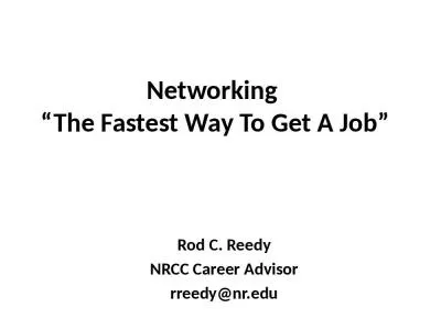 Networking  The Fastest Way To Get A Job