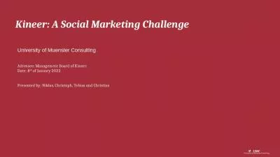 Kineer: A Social Marketing Challenge