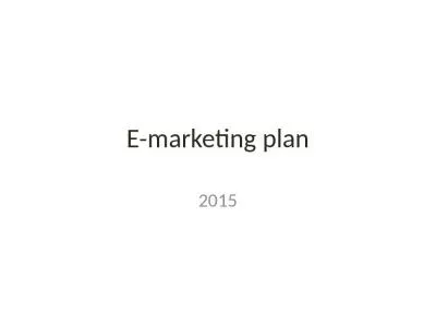 E-marketing plan