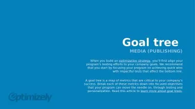 Goal tree  MEDIA (PUBLISHING)