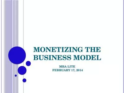 Monetizing the Business Model