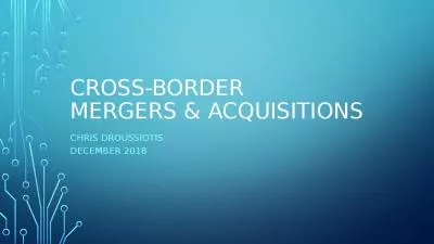 Cross-border  Mergers & acquisitions