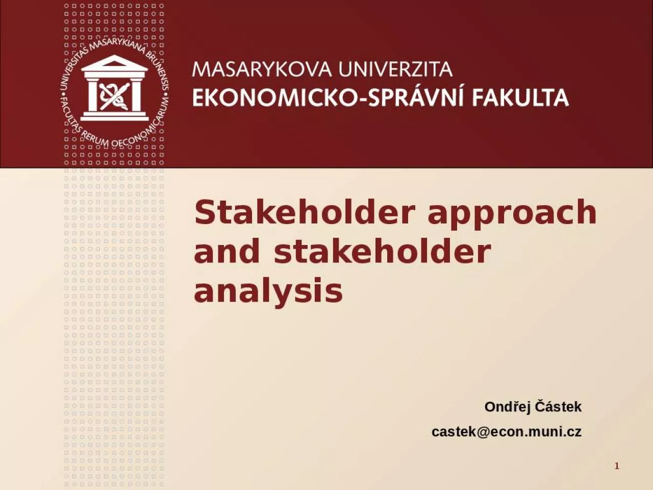 PPT-Stakeholder approach and stakeholder analysis