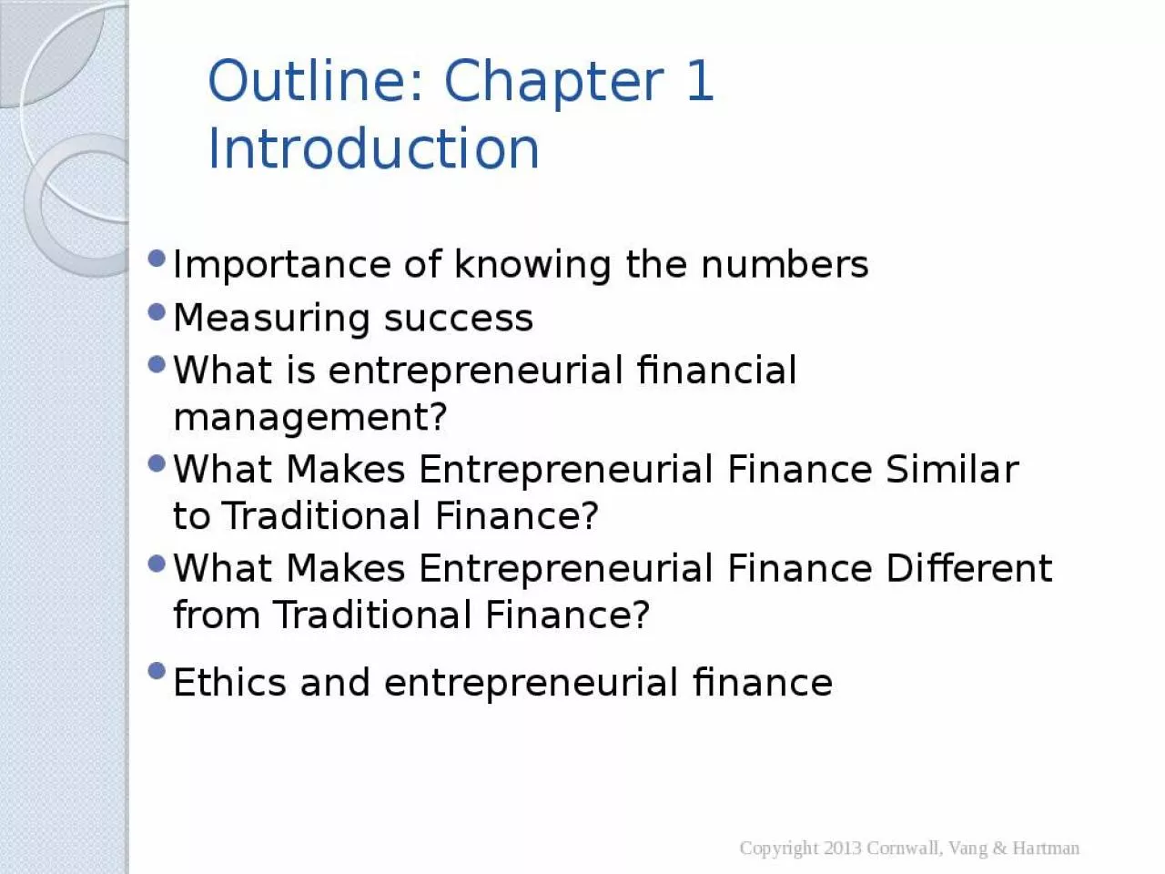 PPT-Outline: Chapter 1 Introduction