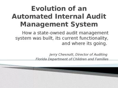 Evolution of an Automated Internal Audit Management System