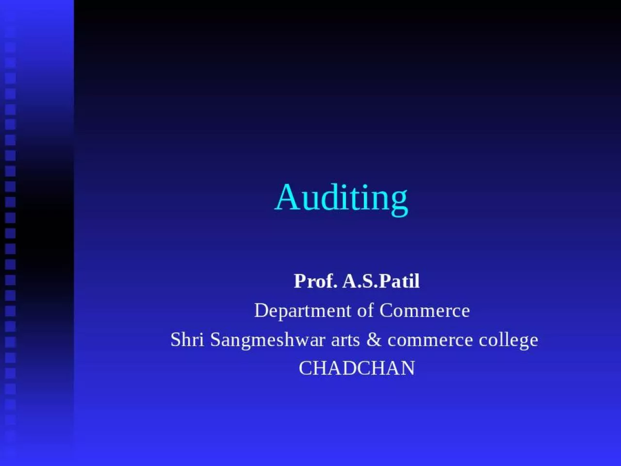 PPT-Auditing