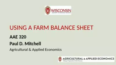 Using a Farm Balance Sheet