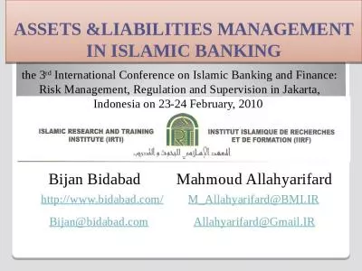 Assets &Liabilities Management in Islamic Banking