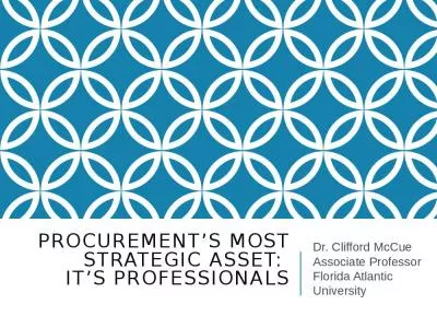 Procurement s Most Strategic Asset:  It s Professionals