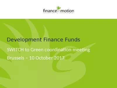 Development Finance Funds