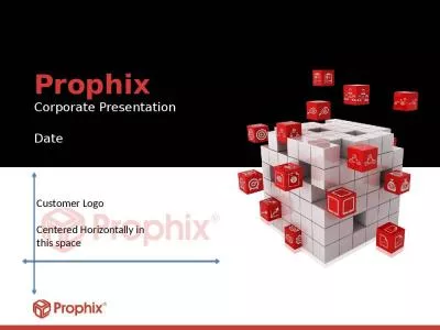 Prophix  Corporate Presentation