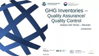 GHG Inventories   Quality Assurance/ Quality Control