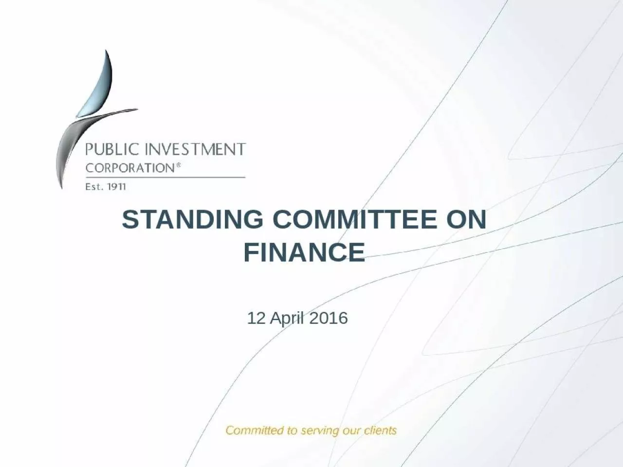 PPT-STANDING COMMITTEE ON FINANCE