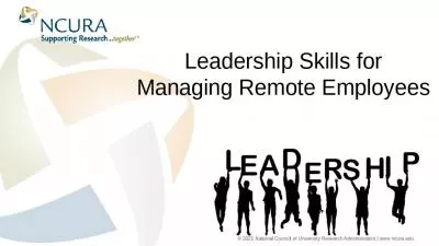 Leadership Skills for Managing Remote Employees