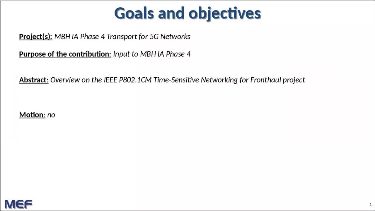 PPT-Goals and objectives