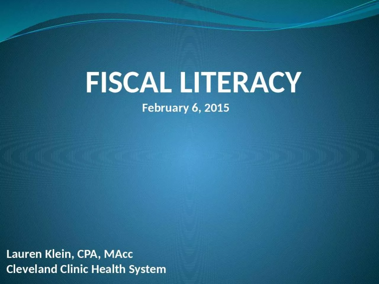 PPT-FISCAL LITERACY