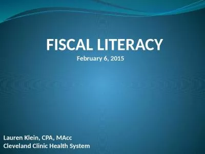 FISCAL LITERACY