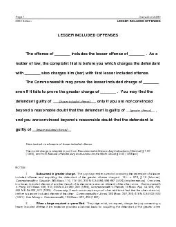 Instruction 2.280Page 2LESSER INCLUDED OFFENSES2009 Edition