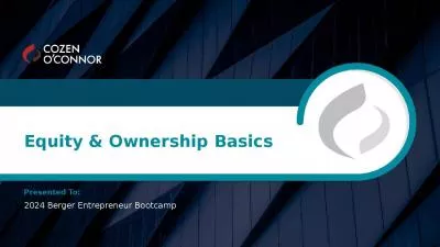 Equity & Ownership Basics