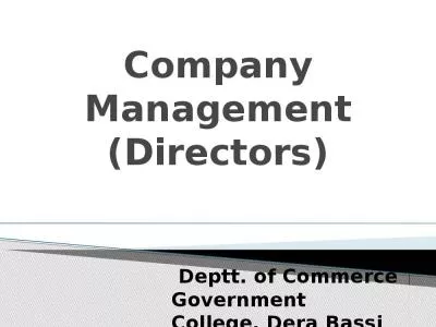 Company Management (Directors)