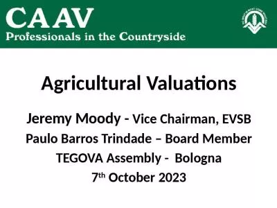 Agricultural Valuations