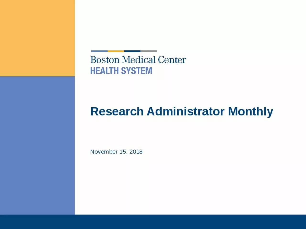 PPT-Research Administrator Monthly