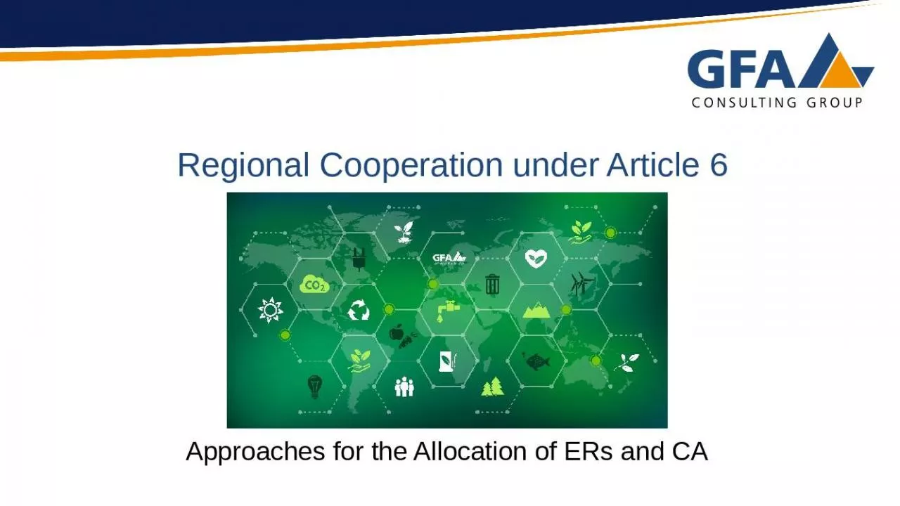 PPT-Regional Cooperation under Article 6