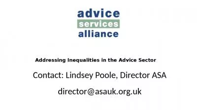 Addressing Inequalities in the Advice Sector