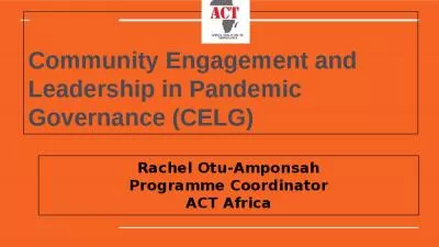 Community Engagement and Leadership in Pandemic Governance (CELG)