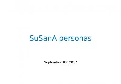 SuSanA personas