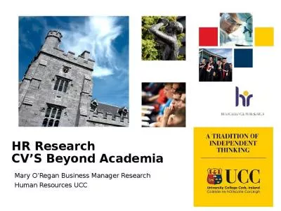 HR Research  CV S Beyond Academia