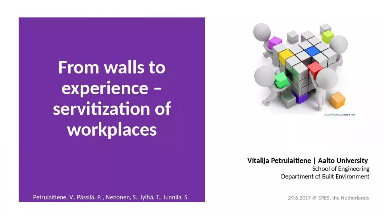 PPT-From walls to experience servitization of workplaces