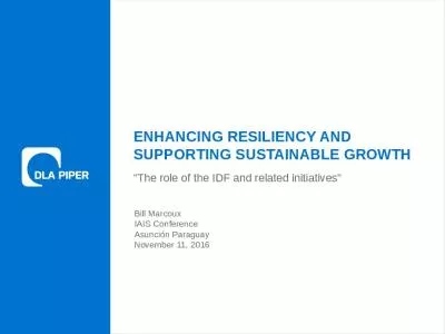 Enhancing RESILIENCY AND Supporting sustainable Growth