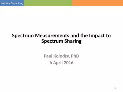 Spectrum Measurements and the Impact to Spectrum Sharing